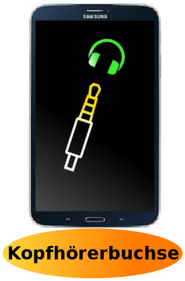 Samsung Tab 3 8.0" Reparatur: Kopfhörerbuchse - Kopfhöreranschluss